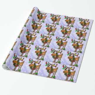 Snowball Moose  Gift Wrap