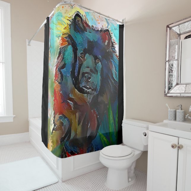 SNOWBALL shower curtain (In Situ)