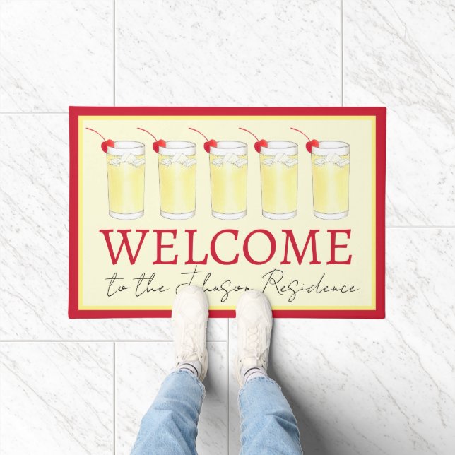 Snowball Snow Ball British Christmas Cocktail Doormat (Indoor)