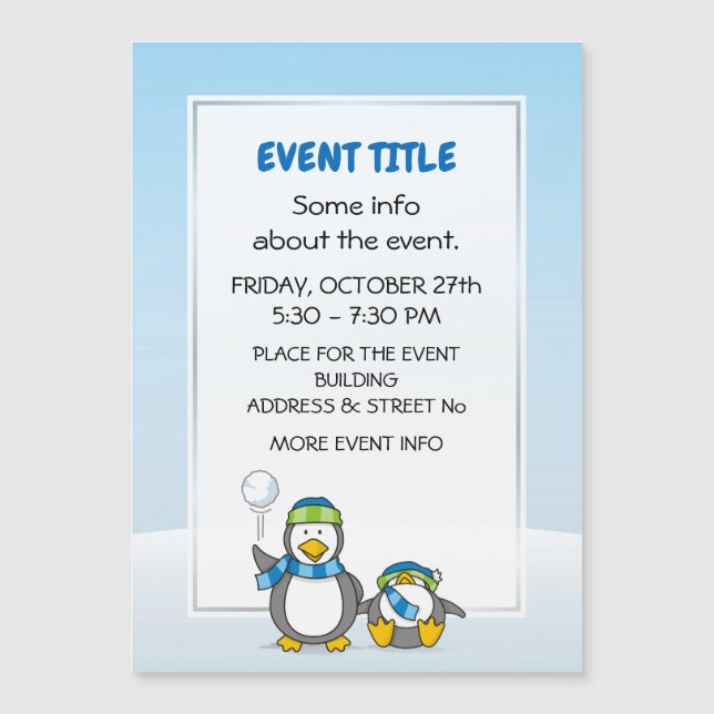 Snowballing penguins (Front)