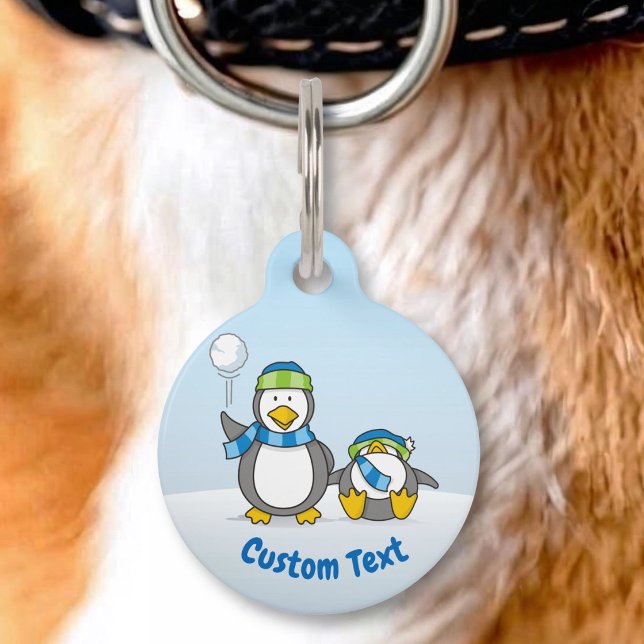 Snowballing penguins pet tag (Creator Uploaded)