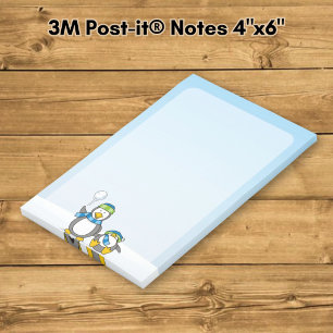Snowballing penguins post-it notes