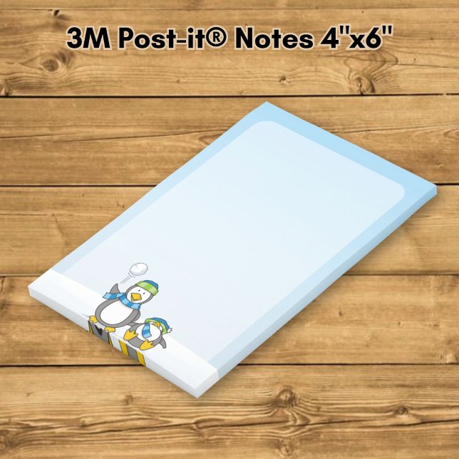Snowballing penguins post-it notes (Creator Uploaded)