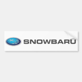 Snowbaru (blue gradient) Bumper Sticker - SUBARU