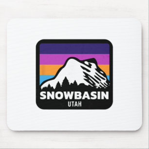Snowbasin Utah Skiing Snowboarding Family Ski Trip Mouse Pad