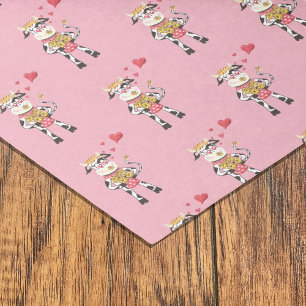 Snowbell in love pink tissue paper