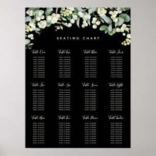 Snowberry Christmas Holiday Party Seating Chart