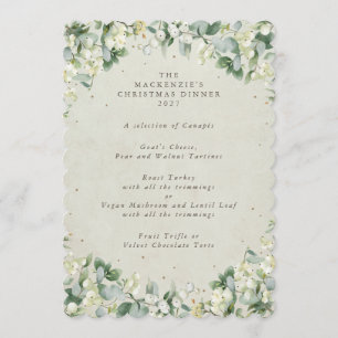 Snowberry+Eucalyptus Christmas Dinner 4 Course Menu