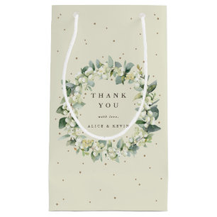Snowberry+Eucalyptus Christmas/Holiday Thank You Small Gift Bag