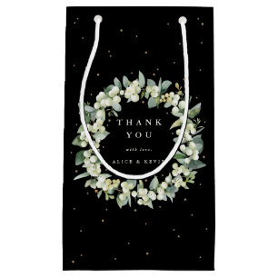 Snowberry+Eucalyptus Christmas/Holiday Thank You Small Gift Bag