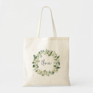 Snowberry+Eucalyptus Wedding/Bridal Shower Tote Bag