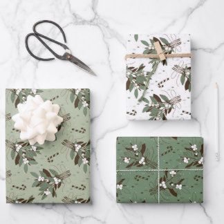 snowberry wrapping paper sheet