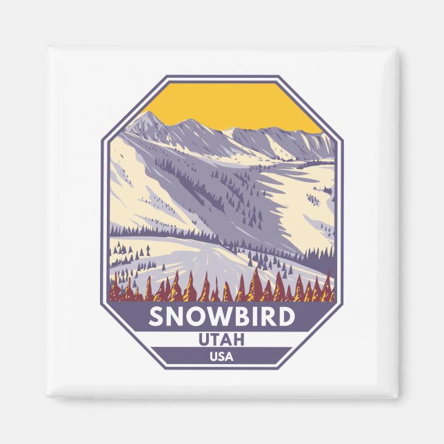 Snowbird Ski Area Winter Utah Magnet (Front)
