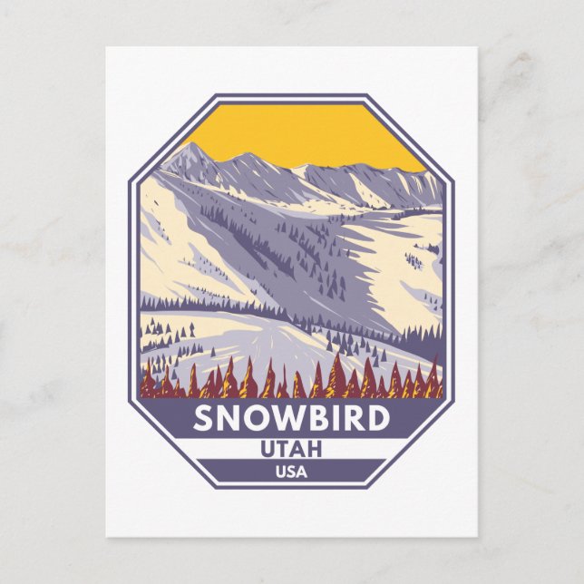 Snowbird Ski Area Winter Utah Postcard (Front)