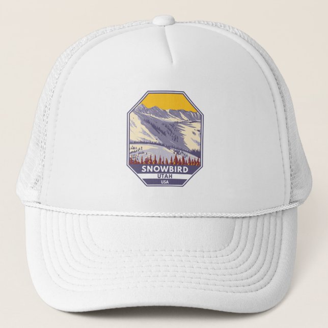 Snowbird Ski Area Winter Utah Trucker Hat (Front)
