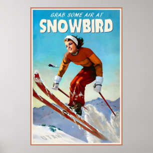 Snowbird Utah Marilyn Monroe Travel Poster Wasatch
