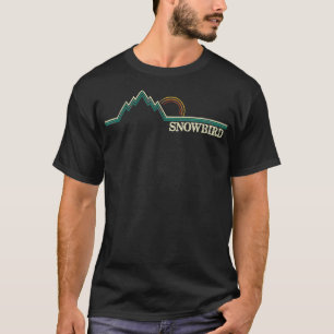 Snowbird Utah Retro Adventure Skiing Snowboard  T-Shirt