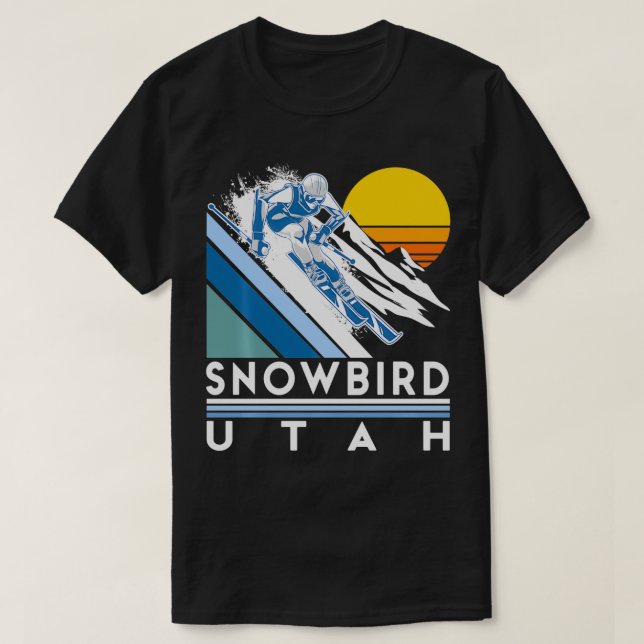 Snowbird Utah Retro Ski  T-Shirt (Design Front)