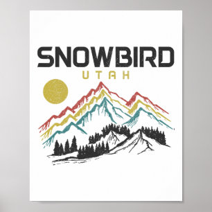Snowbird Utah Ski Winter Sports Skiing Skier _1 Poster