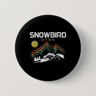 Snowbird Utah Ski Winter Sports Skiing Skier 6 Cm Round Badge