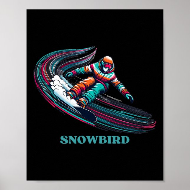 Snowbird Utah Snowboarding  Poster (Front)