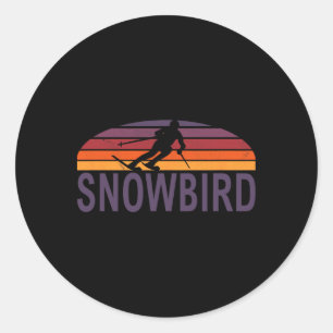 Snowbird Utah Usa Ski Resort Snowboarding 1  Classic Round Sticker