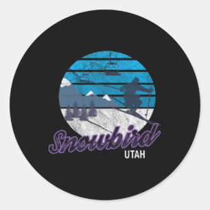 Snowbird Utah Usa Ski Resort Snowboarding Classic Round Sticker