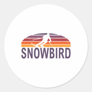 Snowbird Utah Usa Ski Resort Snowboarding Classic Round Sticker