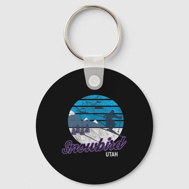 Snowbird Utah Usa Ski Resort Snowboarding  Key Ring (Front)