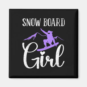 Snowboader Snow Board Girl Funny Girl Snowboarding Magnet