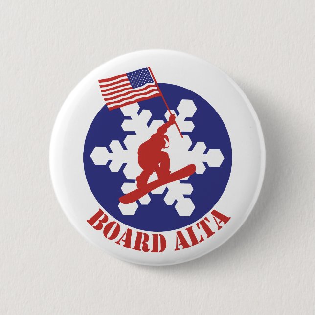 Snowboard Alta 6 Cm Round Badge (Front)