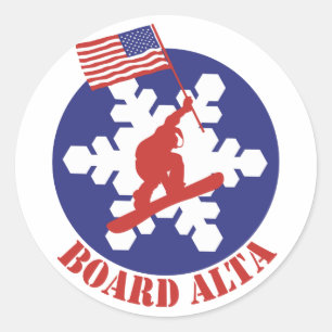 Snowboard Alta Classic Round Sticker