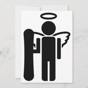 snowboard angel invitation