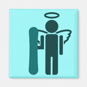 snowboard angel magnet