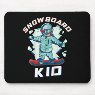 Snowboard Apparel Kids Uni 2t Black Cartoon Snowbo Mouse Pad