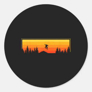 Snowboard Apparel - Snowboarding Snowboarder Snowb Classic Round Sticker