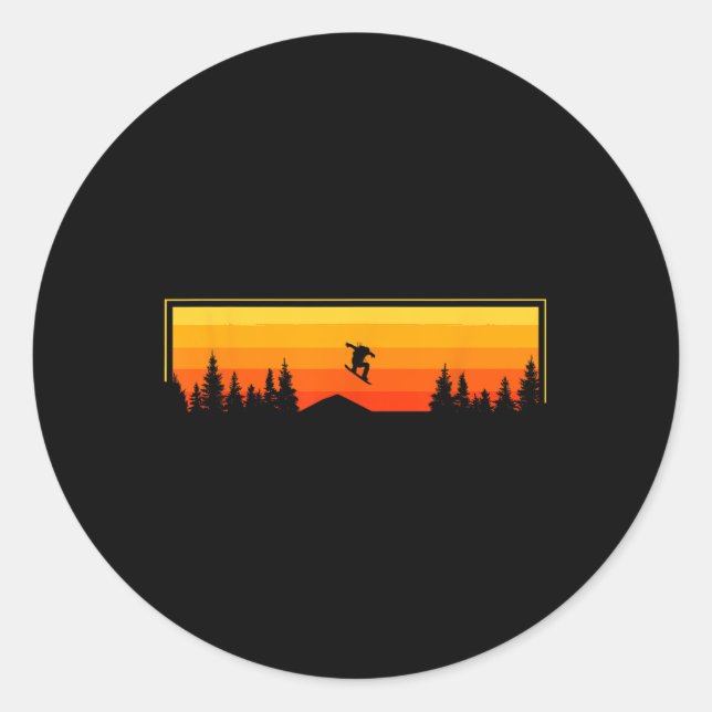 Snowboard Apparel - Snowboarding Snowboarder Snowb Classic Round Sticker (Front)