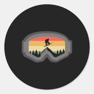Snowboard Apparel - Snowboarding Snowboarder Snowb Classic Round Sticker