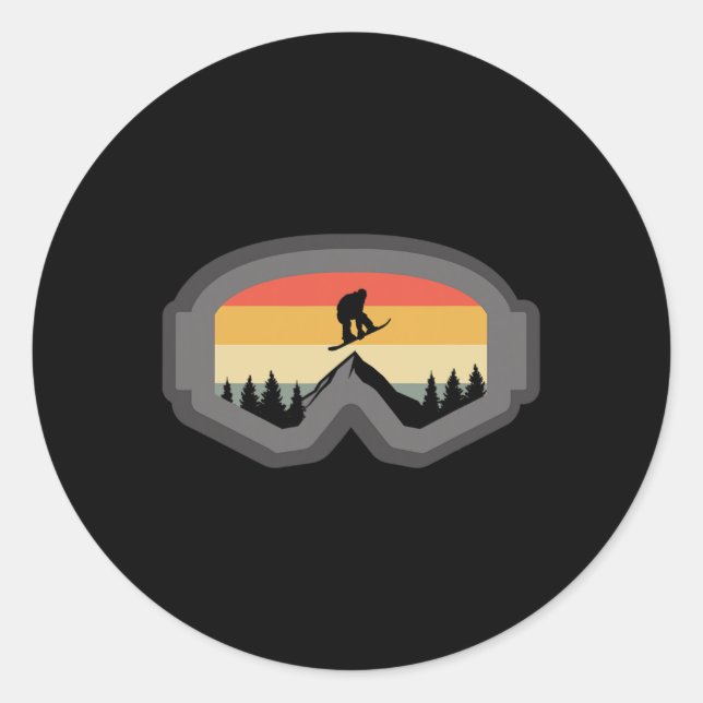 Snowboard Apparel - Snowboarding Snowboarder Snowb Classic Round Sticker (Front)