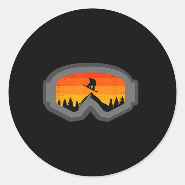 Snowboard Apparel - Snowboarding Snowboarder Snowb Classic Round Sticker (Front)