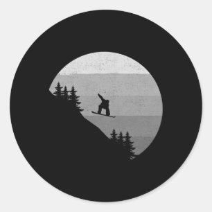 Snowboard Apparel - Snowboarding Snowboarder Snowb Classic Round Sticker