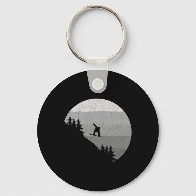 Snowboard Apparel - Snowboarding Snowboarder Snowb Key Ring (Front)