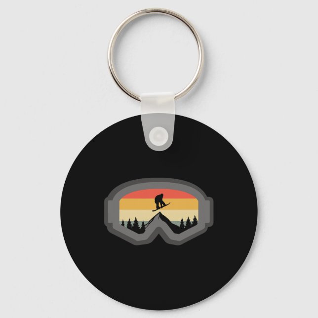 Snowboard Apparel - Snowboarding Snowboarder Snowb Key Ring (Front)