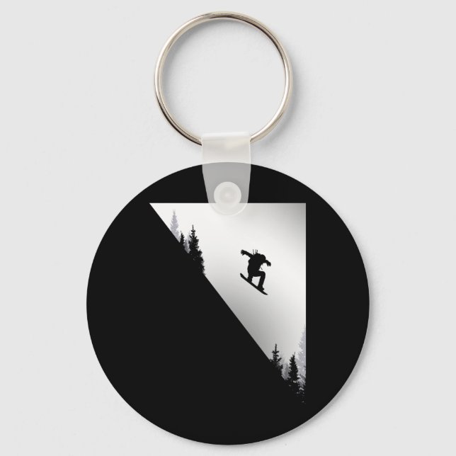 Snowboard Apparel - Snowboarding Snowboarder Snowb Key Ring (Front)
