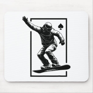 Snowboard Art Snowboarding Art Graphic Streetwear Mouse Pad