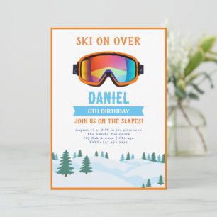 Snowboard Birthday Invitation