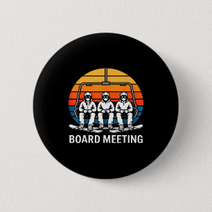Snowboard Board Meeting Ski Lift Skier Winter Spor 6 Cm Round Badge