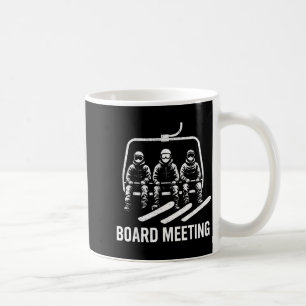 Snowboard Board Meeting Ski Lift Skier Winter Spor Coffee Mug