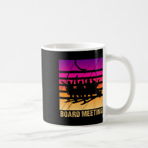 Snowboard Board Meeting Ski Lift Skier Winter Spor Coffee Mug