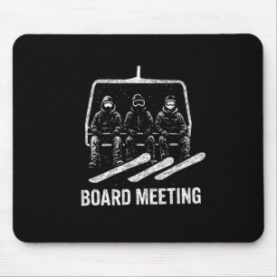 Snowboard Board Meeting Ski Lift Skier Winter Spor Mouse Pad